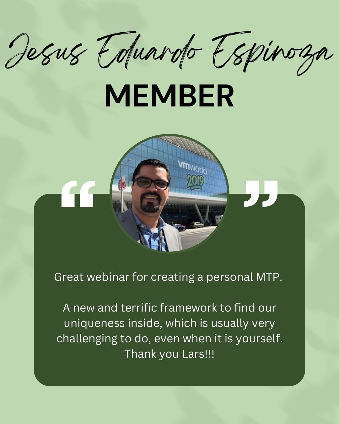 Testimonial Jesus Eduardo Espinoza